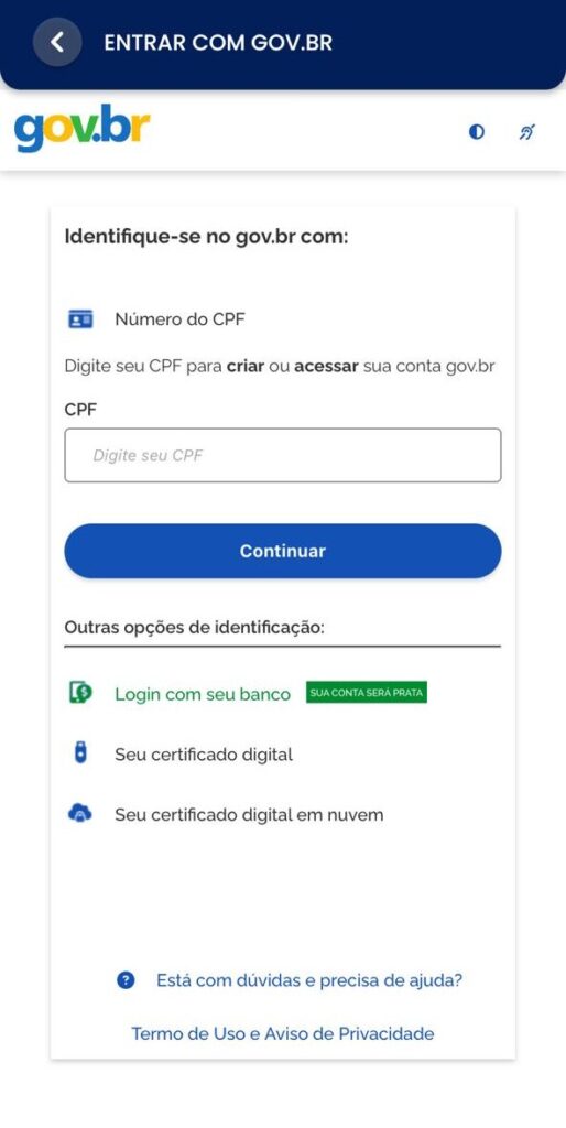 Inicie sesión en la aplicación de la tarjeta de tránsito digital