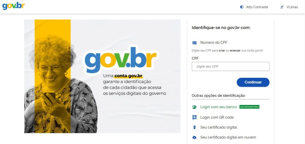 Página principal del sitio web del gobierno federal