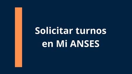 Solicitar turnos en Mi ANSES